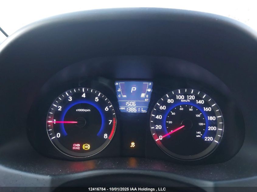 2013 Hyundai Accent Gl VIN: KMHCT5AE1DU124333 Lot: 12416784