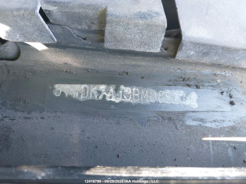 2011 Volkswagen Jetta VIN: 3VWDK7AJ3BM085540 Lot: 12416798