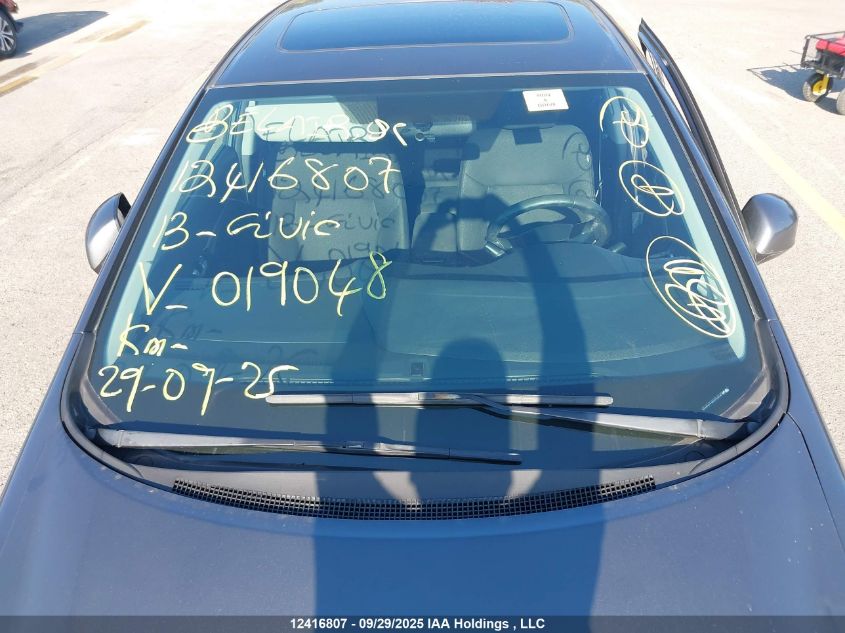 2013 Honda Civic VIN: 2HGFB2E51DH019048 Lot: 12416807