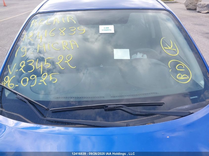 2019 Nissan Micra VIN: 3N1CK3CP0KL234522 Lot: 12416839