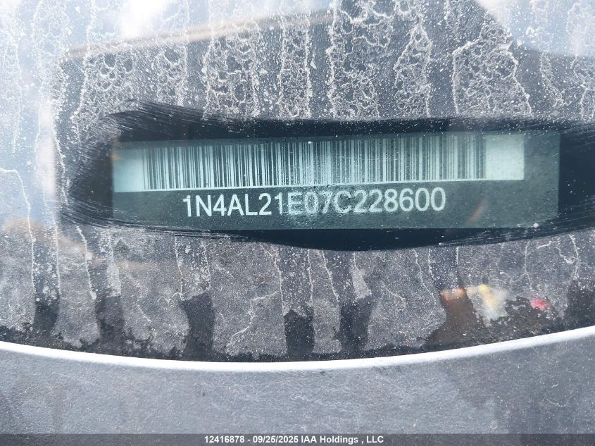 2007 Nissan Altima 2.5 S VIN: 1N4AL21E07C228600 Lot: 12416878