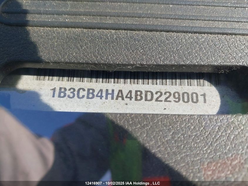 2011 Dodge Caliber VIN: 1B3CB4HA4BD229001 Lot: 12416907