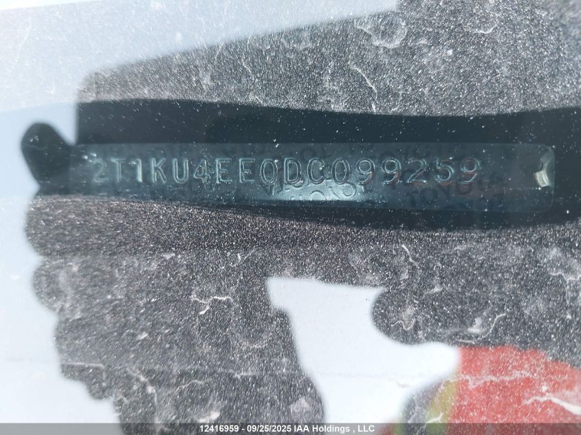 2013 Toyota Matrix Wagon VIN: 2T1KU4EE0DC099259 Lot: 12416959