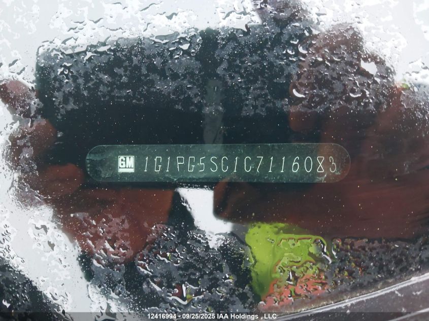 2012 Chevrolet Cruze VIN: 1G1PG5SC1C7116083 Lot: 12416994