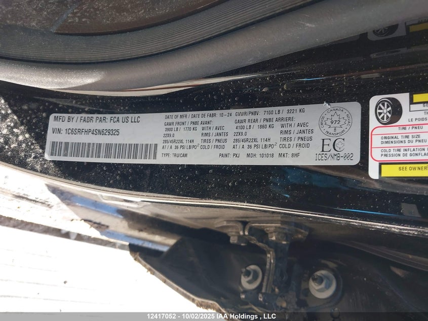 1C6SRFHP4SN629325 2025 RAM 1500 photo no. 9