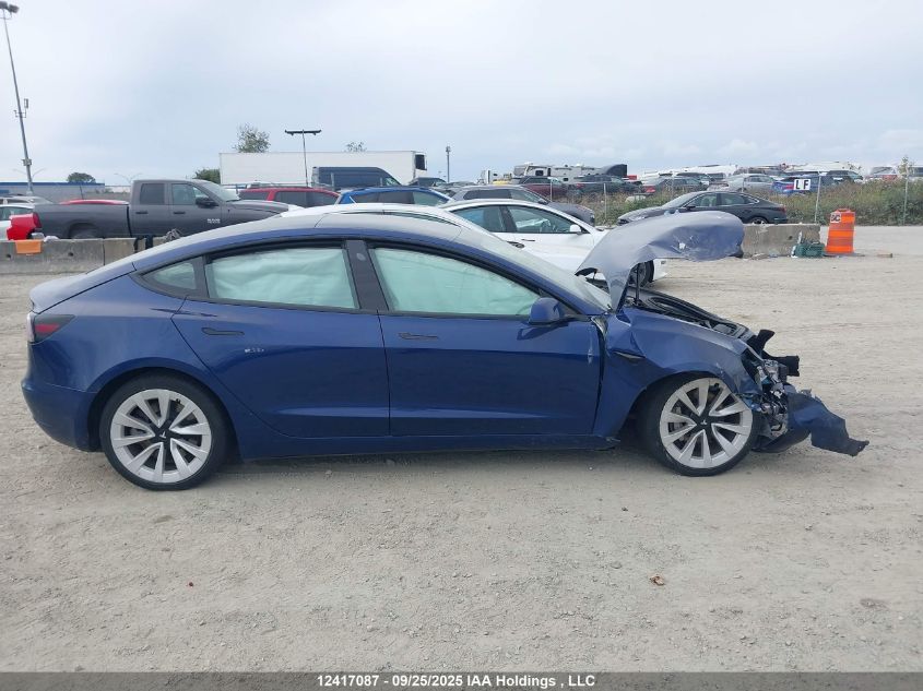 2022 Tesla Model 3 VIN: 5YJ3E1EB2NF296095 Lot: 12417087