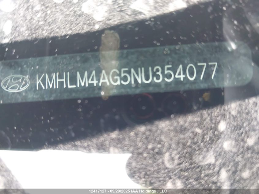 2022 Hyundai Elantra Sel VIN: KMHLM4AG5NU354077 Lot: 12417127