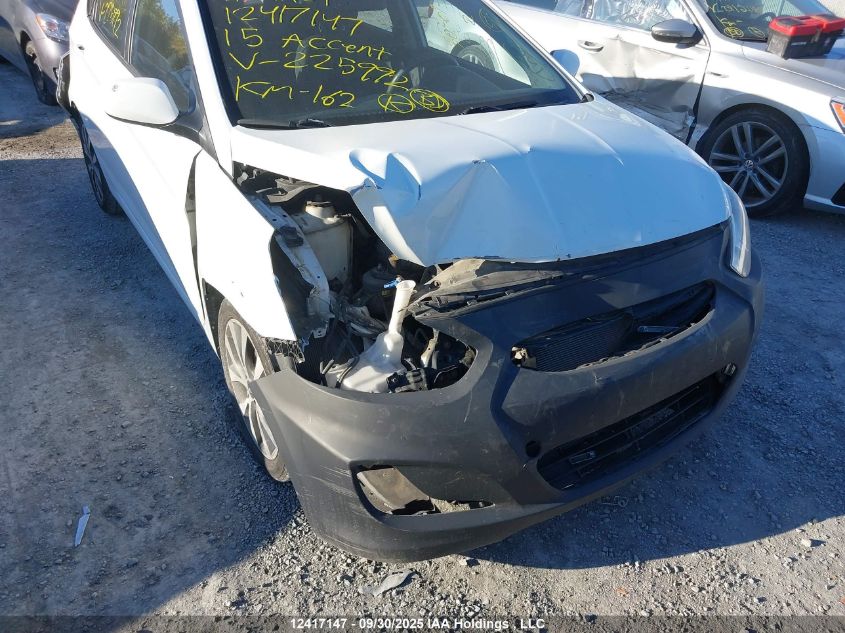 2015 Hyundai Accent VIN: KMHCT5AE5FU225992 Lot: 12417147