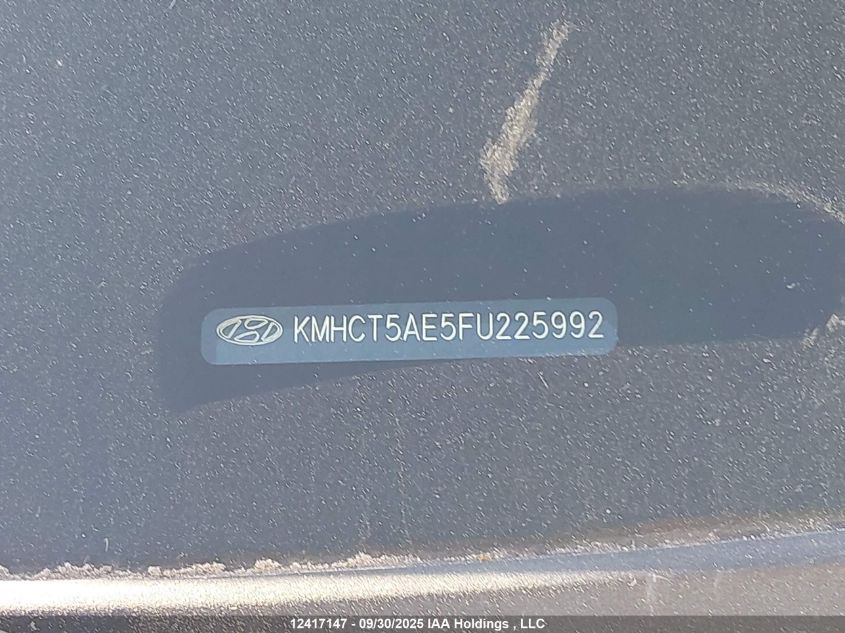 2015 Hyundai Accent VIN: KMHCT5AE5FU225992 Lot: 12417147