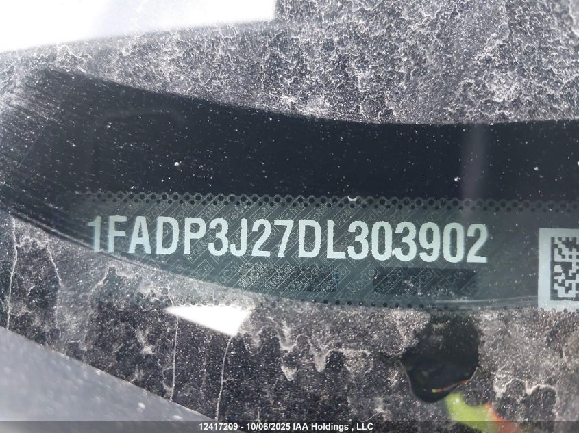 2013 Ford Focus Titanium VIN: 1FADP3J27DL303902 Lot: 12417209