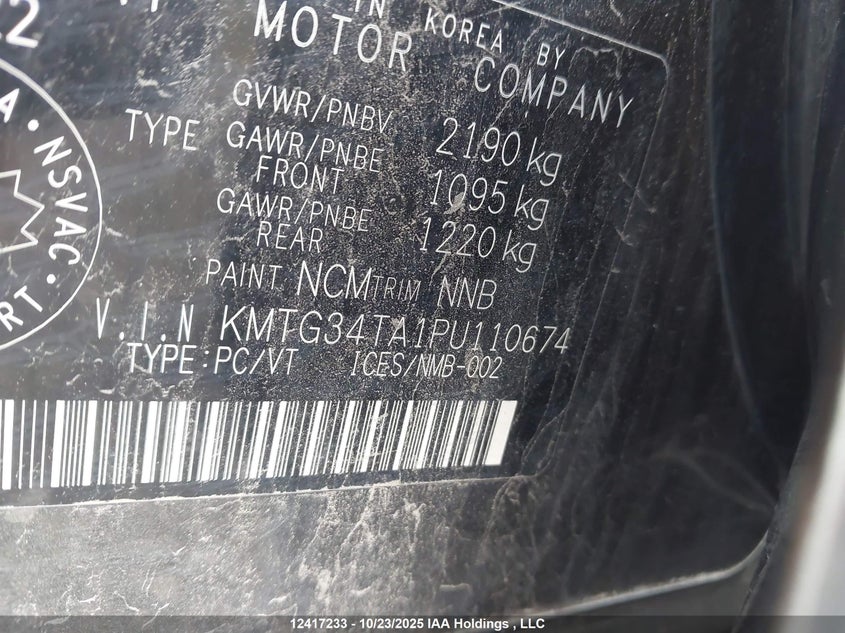 KMTG34TA1PU110674 2023 GENESIS G70 photo no. 9
