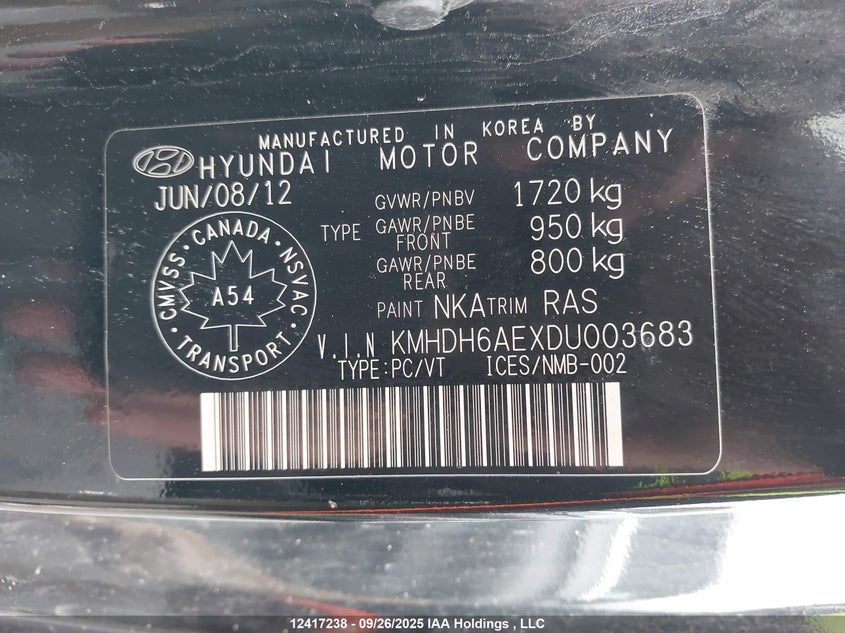 KMHDH6AEXDU003683 2013 HYUNDAI ELANTRA photo no. 18
