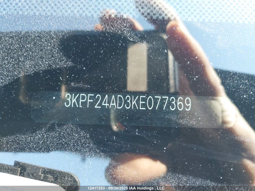 2019 Kia Forte Lx VIN: 3KPF24AD3KE077369 Lot: 12417253