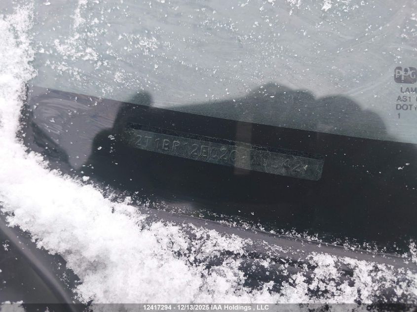 2002 Toyota Corolla VIN: 2T1BR12E02C878842 Lot: 12417294