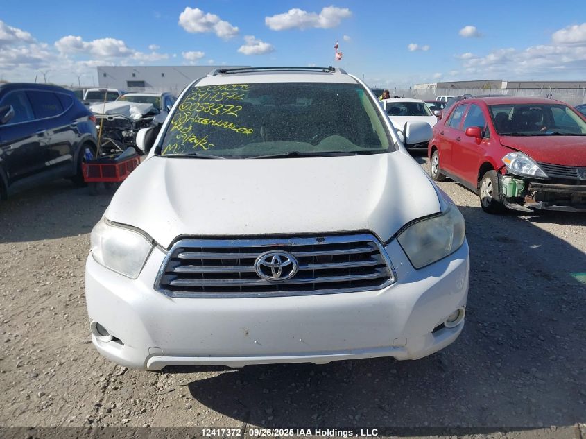2008 Toyota Highlander V6 Limited VIN: JTEES42A582058372 Lot: 12417372