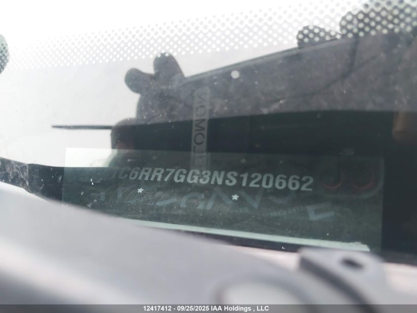 2022 Ram 1500 Classic Slt VIN: 1C6RR7GG3NS120662 Lot: 12417412