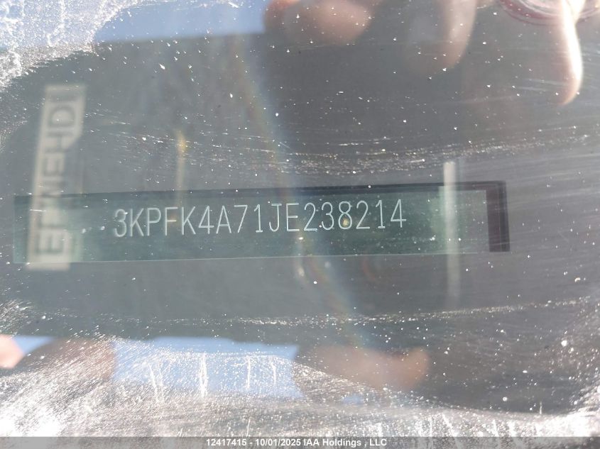 2018 Kia Forte VIN: 3KPFK4A71JE238214 Lot: 12417415