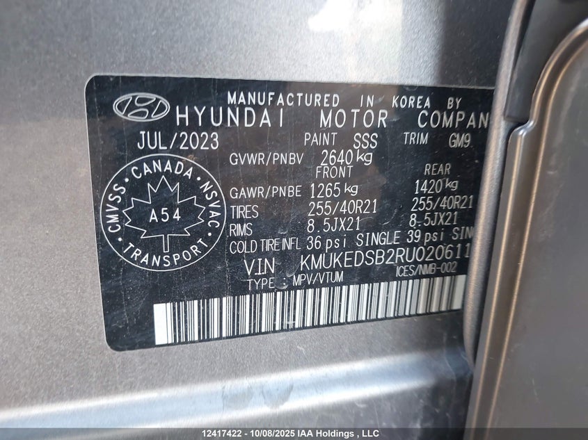 2024 Genesis Gv60 Performance VIN: KMUKEDSB2RU020611 Lot: 12417422