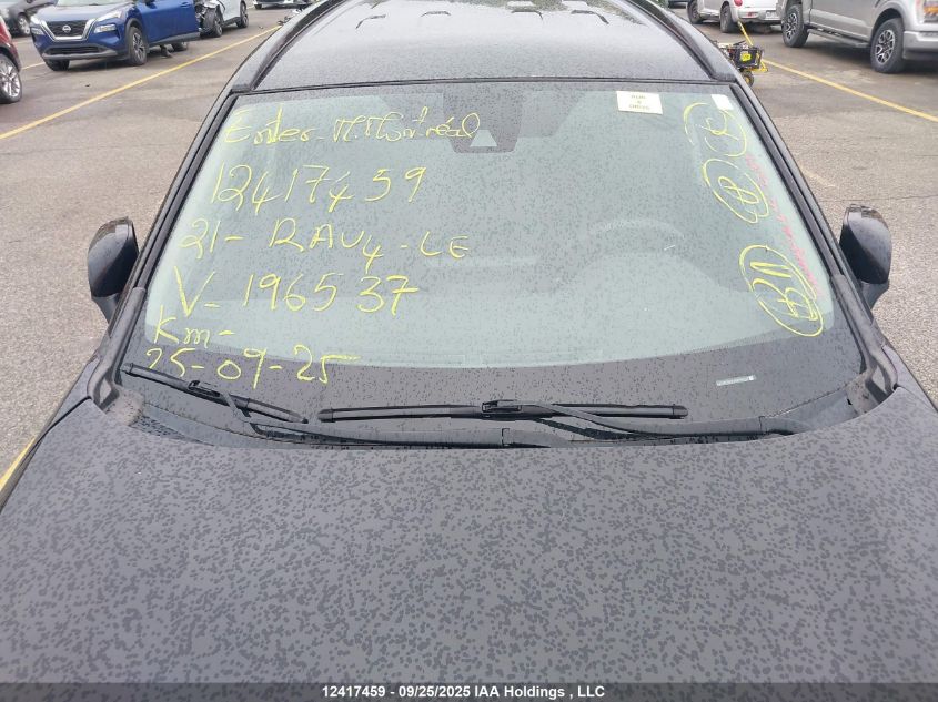 2021 Toyota Rav4 Le VIN: 2T3B1RFV2MW196537 Lot: 12417459