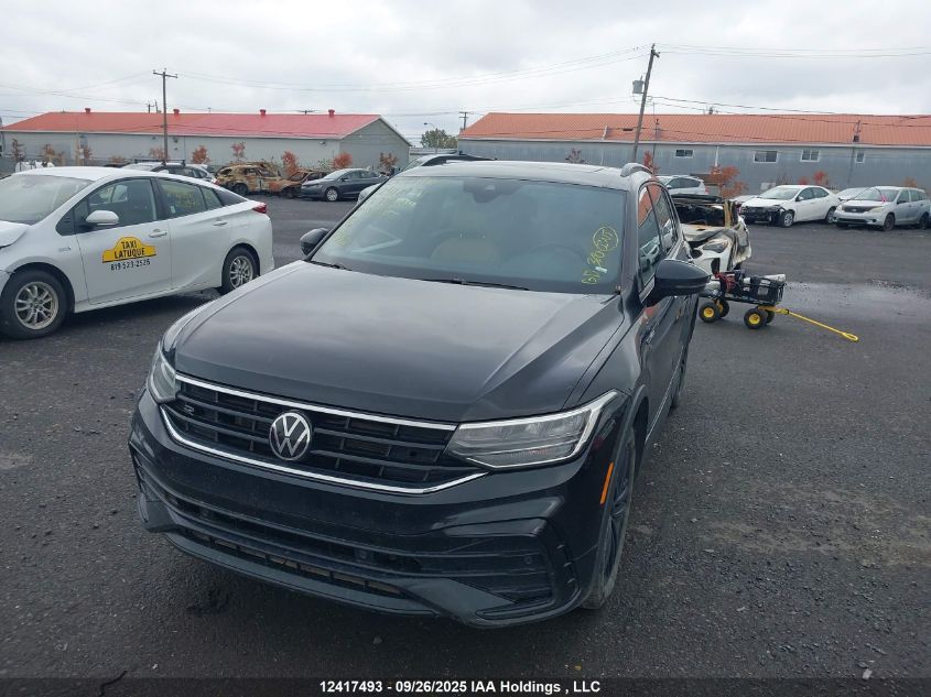 2022 Volkswagen Tiguan Se R-Line Black VIN: 3VV8B7AX8NM171005 Lot: 12417493