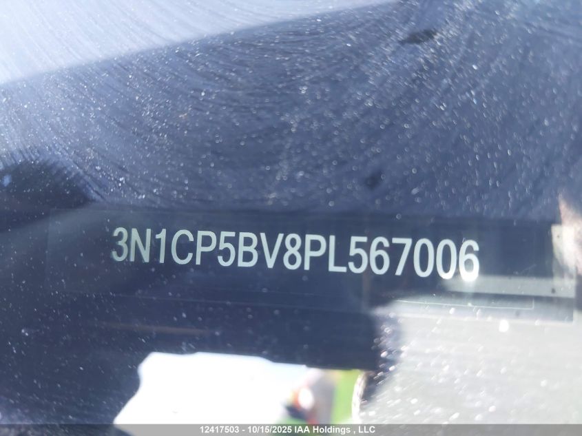 2023 Nissan Kicks S VIN: 3N1CP5BV8PL567006 Lot: 12417503