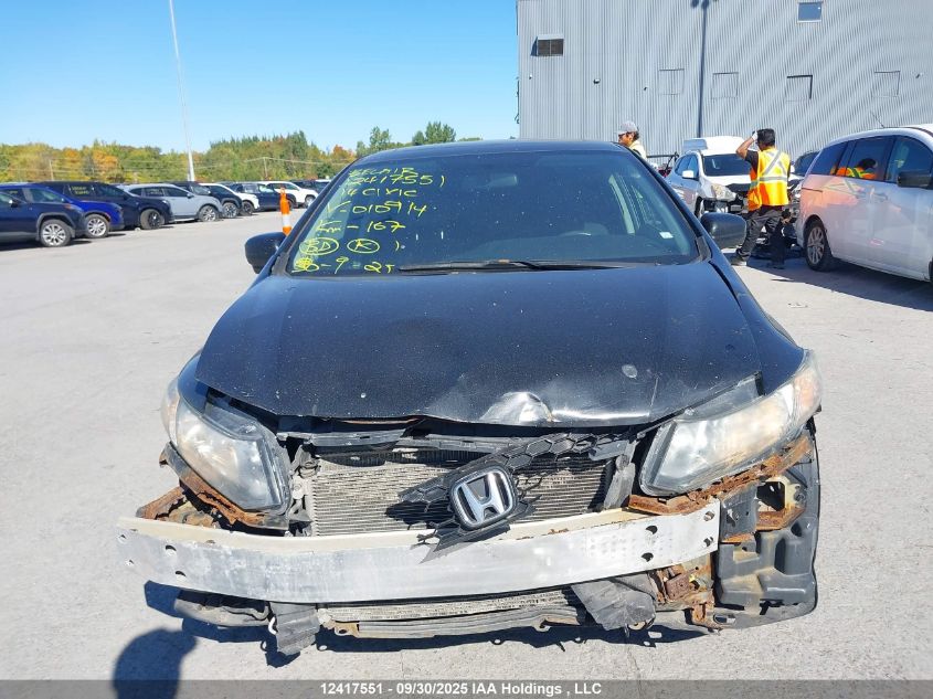 2014 Honda Civic VIN: 2HGFB2F58EH010914 Lot: 12417551