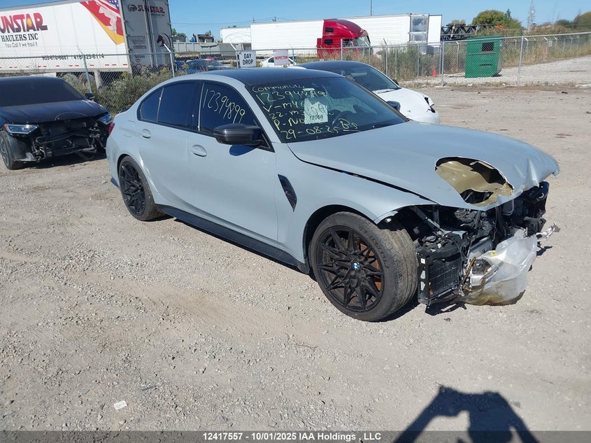 WBS43AY06NFM46170 2022 BMW M3 Competition M xDrive auction photo 1