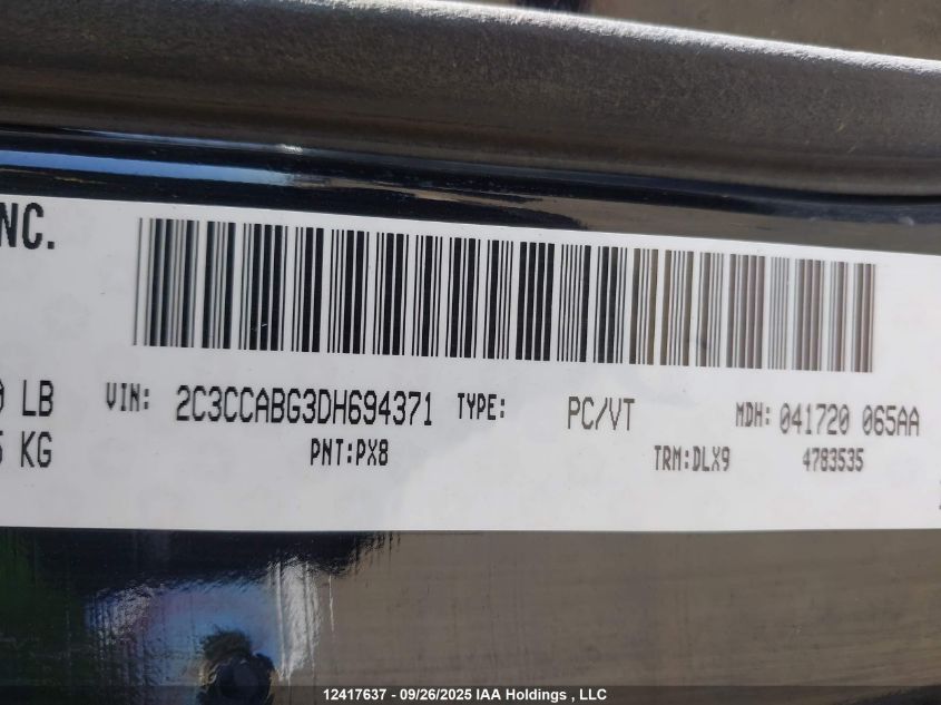 2013 Chrysler 300 S VIN: 2C3CCABG3DH694371 Lot: 12417637