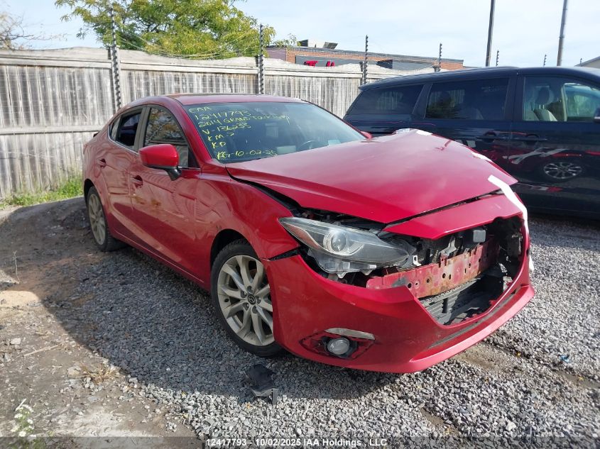 2014 Mazda 3 Grand Touring VIN: JM1BM1W32E1136233 Lot: 12417793