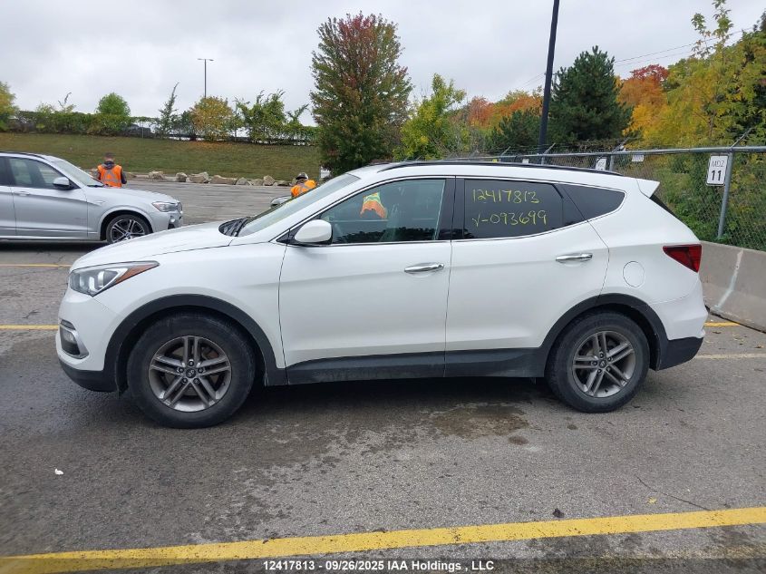2018 Hyundai Santa Fe VIN: 5NMZT3LB6JH093699 Lot: 12417813