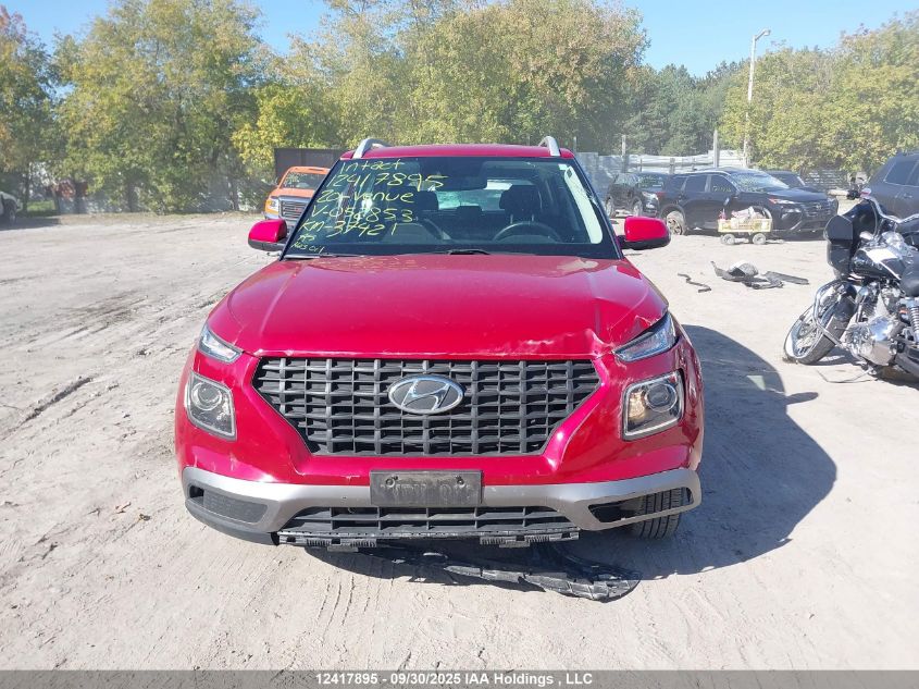 2020 Hyundai Venue VIN: KMHRC8A35LU052853 Lot: 12417895