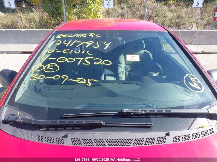 2010 Honda Civic VIN: 2HGFG1B32AH007520 Lot: 12417954