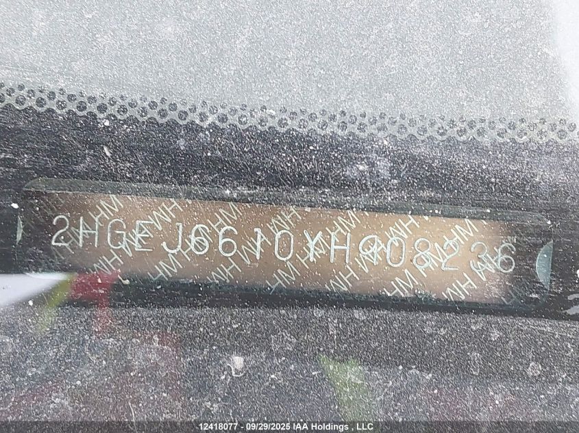 2000 Honda Civic Se VIN: 2HGEJ6610YH908236 Lot: 12418077