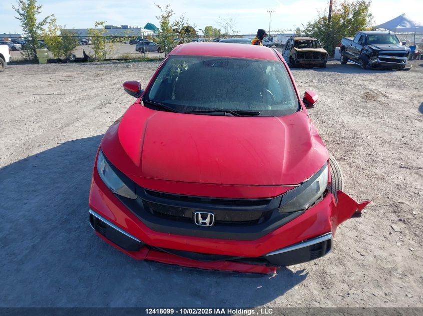 2019 Honda Civic Lx VIN: 2HGFC2F59KH015211 Lot: 12418099