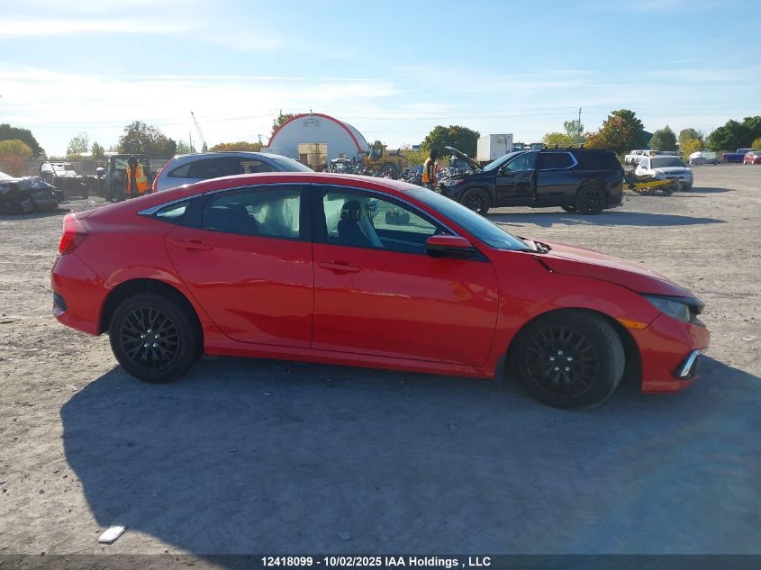 2019 Honda Civic Lx VIN: 2HGFC2F59KH015211 Lot: 12418099