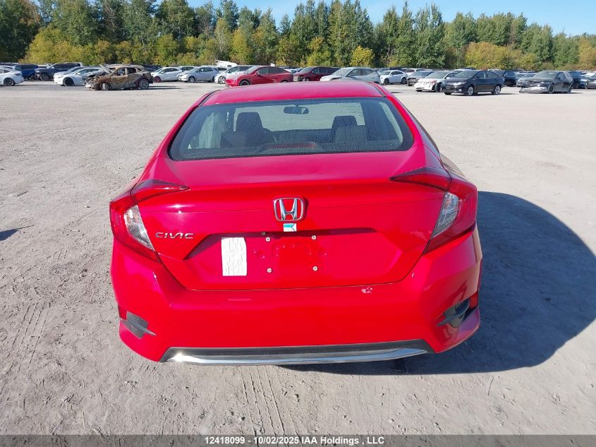 2019 Honda Civic Lx VIN: 2HGFC2F59KH015211 Lot: 12418099
