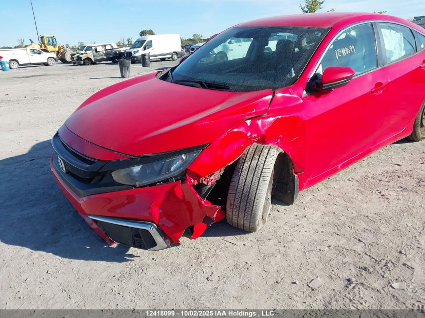 2019 Honda Civic Lx VIN: 2HGFC2F59KH015211 Lot: 12418099