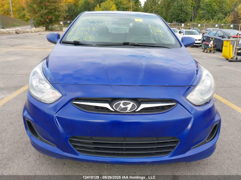 2012 Hyundai Accent VIN: KMHCT4AE3CU170416 Lot: 12418129