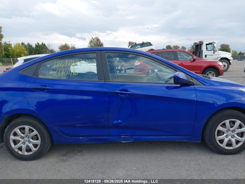 2012 Hyundai Accent VIN: KMHCT4AE3CU170416 Lot: 12418129