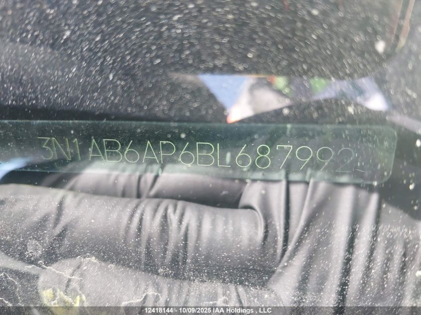 2011 Nissan Sentra 2.0 VIN: 3N1AB6AP6BL687992 Lot: 12418144