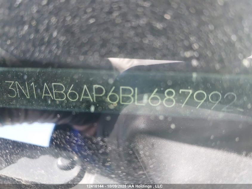2011 Nissan Sentra 2.0 VIN: 3N1AB6AP6BL687992 Lot: 12418144