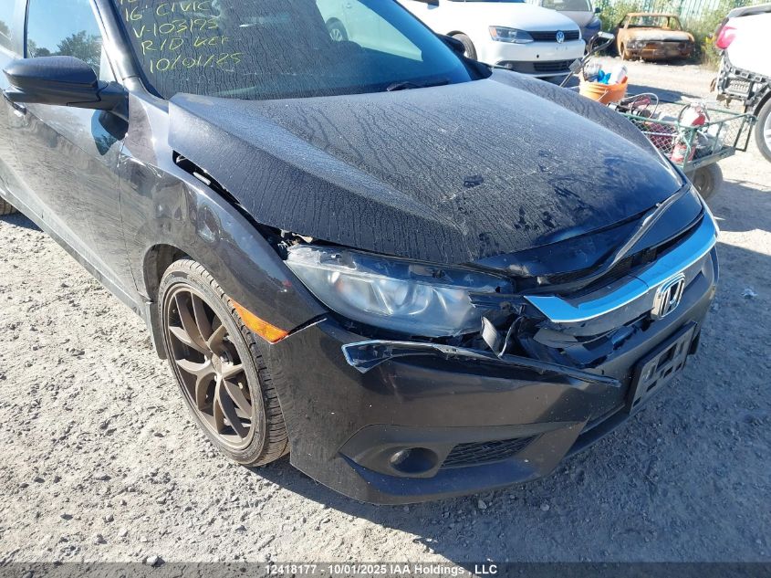 2016 Honda Civic Ex VIN: 2HGFC1F45GH103195 Lot: 12418177