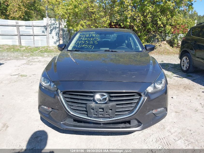 2017 Mazda 3 Se VIN: 3MZBN1T73HM145533 Lot: 12418186