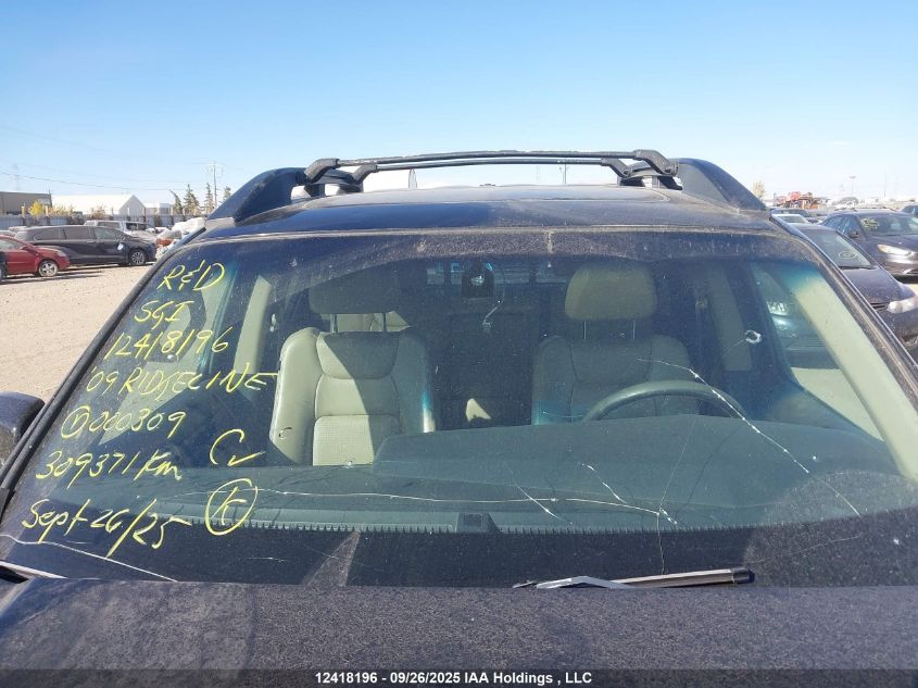 2009 Honda Ridgeline Rtl VIN: 2HJYK16539H000309 Lot: 12418196