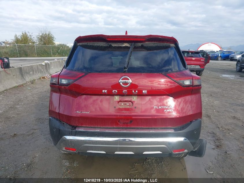 2021 Nissan Rogue Platinum VIN: JN8AT3DDXMW301912 Lot: 12418219