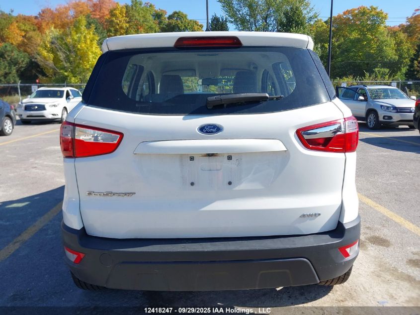 2018 Ford Ecosport S VIN: MAJ6P1SL4JC180852 Lot: 12418247