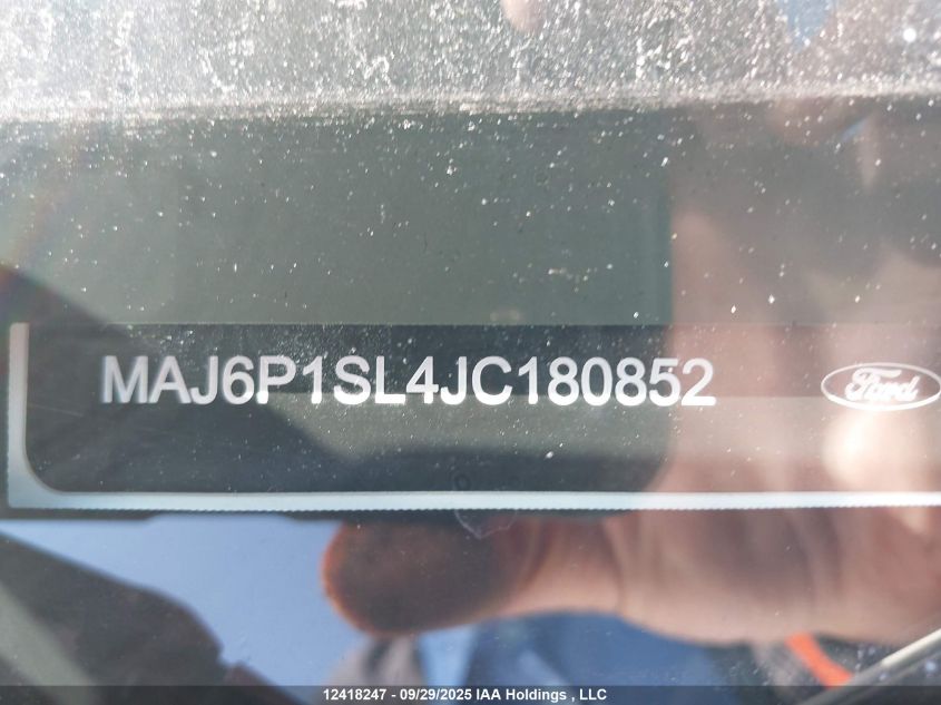 2018 Ford Ecosport S VIN: MAJ6P1SL4JC180852 Lot: 12418247