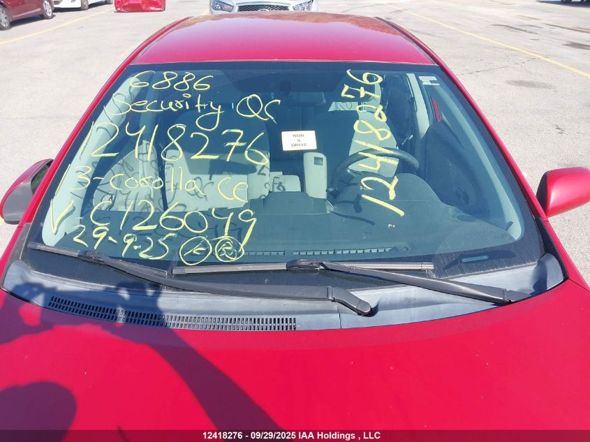 2013 Toyota Corolla Ce VIN: 2T1BU4EE5DC126049 Lot: 12418276