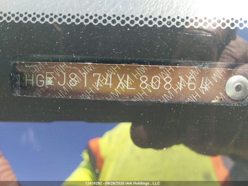 1999 Honda Civic Si Si VIN: 1HGEJ8174XL808164 Lot: 12418292