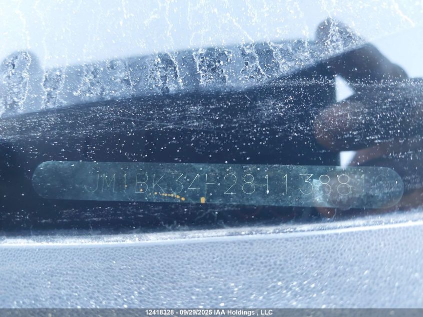 2008 Mazda 3 I VIN: JM1BK34F281138812 Lot: 12418328